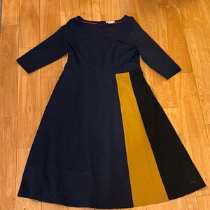 Boden Navy Dress with Red Trim